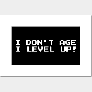 I Don't Age I Level Up! Posters and Art